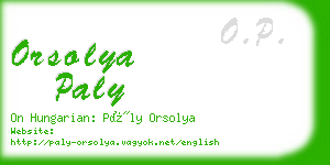 orsolya paly business card